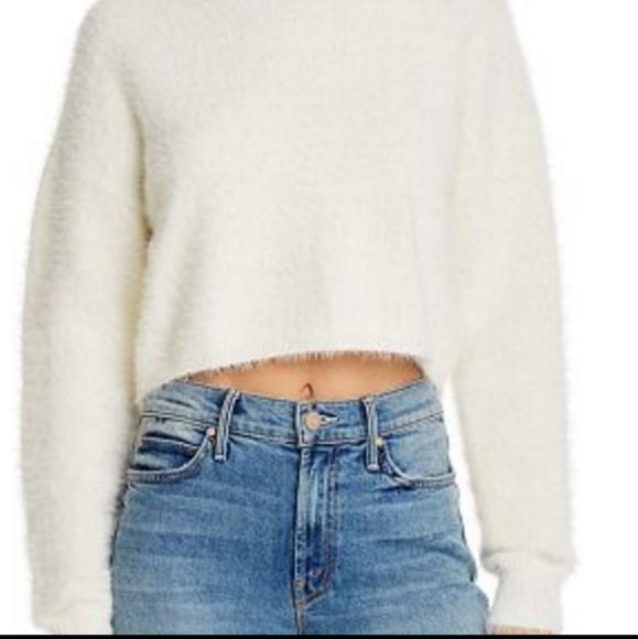 NWT Bardot Fluffy Cropped Knit Sweater S - Picture 7 of 11